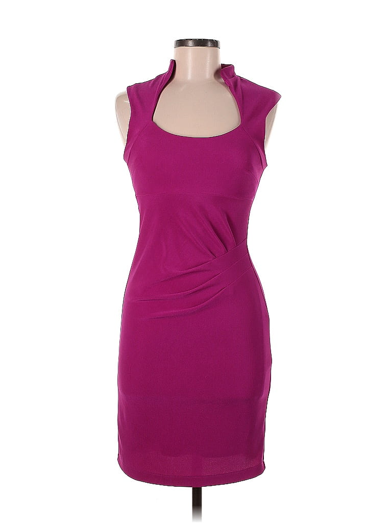 Minelli Solid Purple Cocktail Dress Size M - photo 1