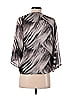 Halston Heritage Silver 3/4 Sleeve Blouse Size S - photo 2