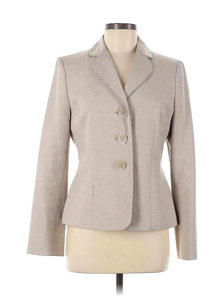Le Suit 100% Polyester Tan Blazer Size 6 - photo 1