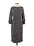 W by Worth Polka Dots Gray Casual Dress Size S - photo 1
