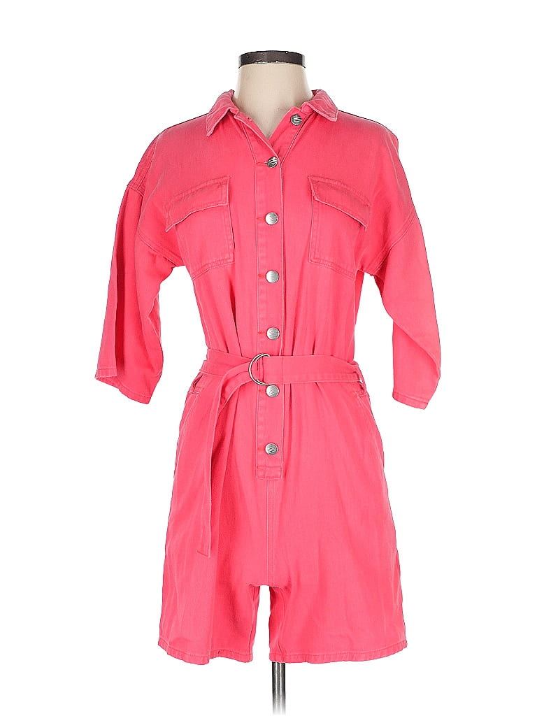 TWIIN 100% Cotton Solid Pink Romper Size XS - photo 1