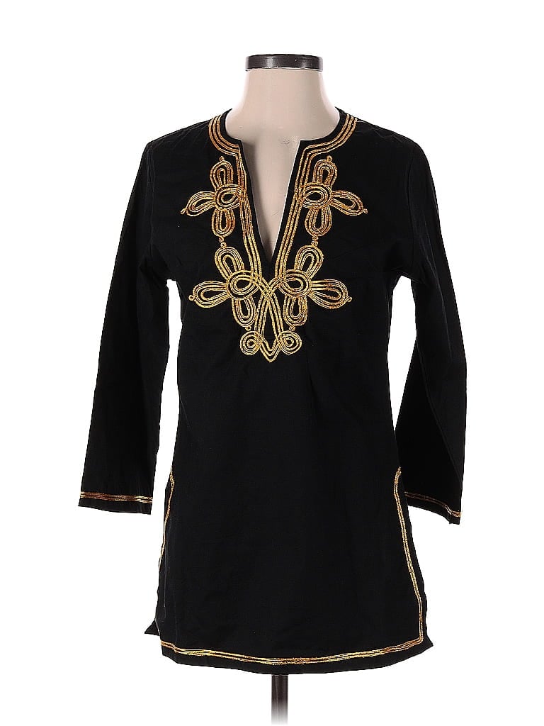 Pre-owned Gretchen Scott Designs 3/4 Sleeve Blouse In Black