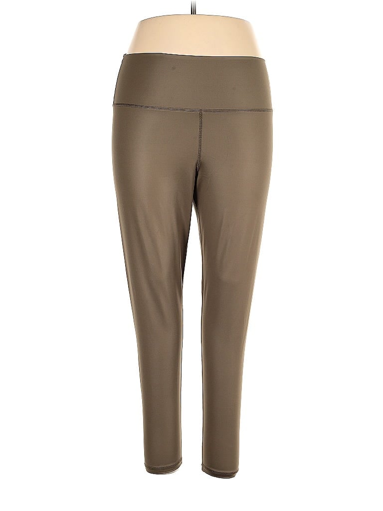 Pre-owned Aerie Active Pants In Brown