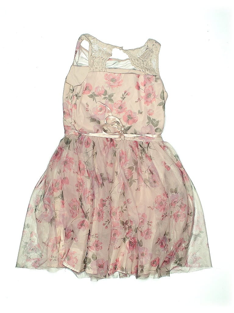 Zenzi 100% Recycled Polyester Floral Pink Dress Size XL (big kids) - photo 1