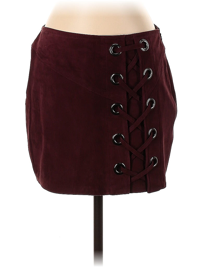 Parker Burgundy Casual Skirt Size 2 - photo 1