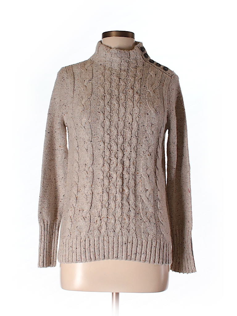 St. John's Bay Solid Beige Turtleneck Sweater Size M - 73% off | ThredUp