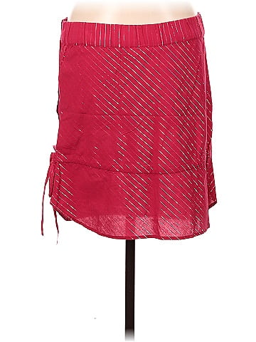 H&M 100% Cotton Red Casual Skirt Size 8