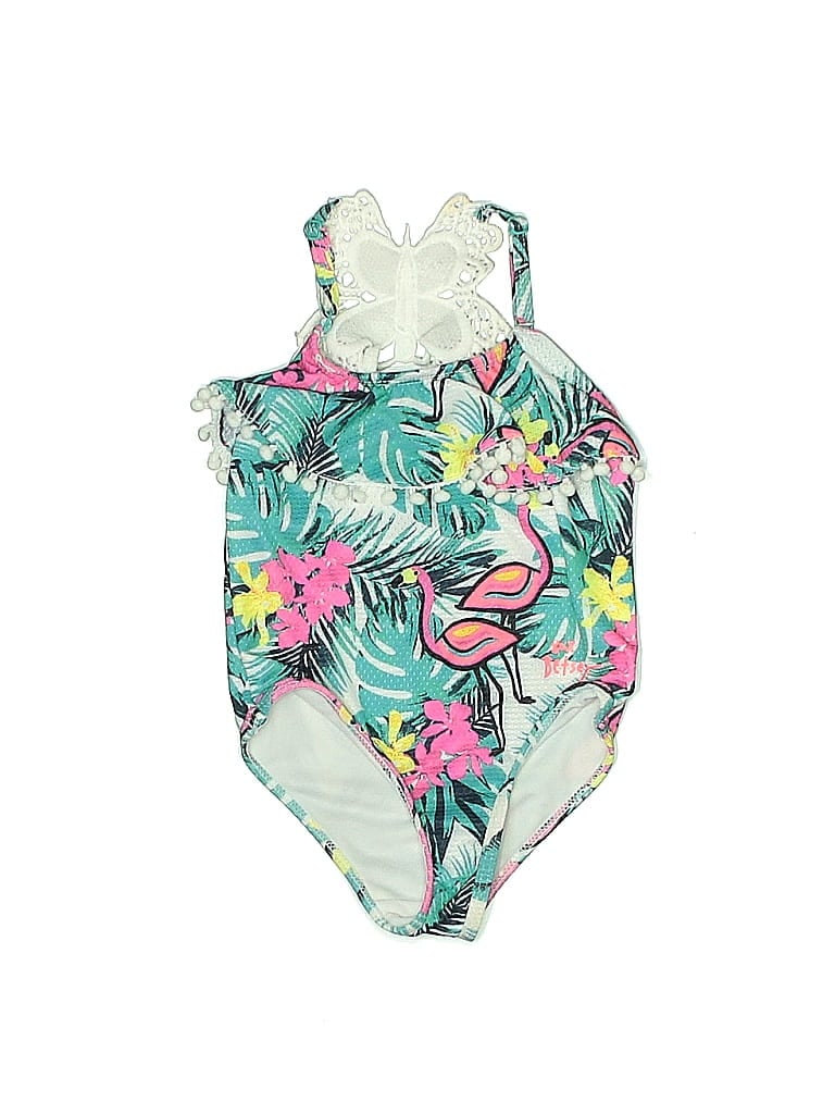 Betsey Johnson Tropical Green One Piece Swimsuit 9-12 MO / 12 MO - photo 1