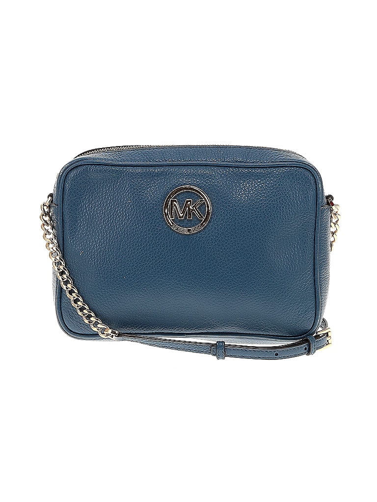 Michael Kors Blue Leather Crossbody Bag