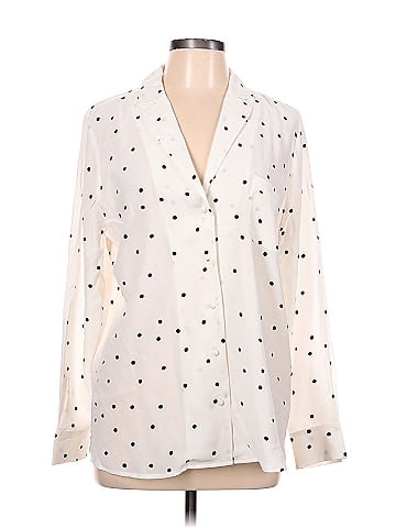 Sézane Long Sleeve Silk Top (view 1)