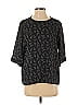 Scotch & Soda 100% Recycled Polyester Black 3/4 Sleeve Blouse Size P (petite) - photo 1