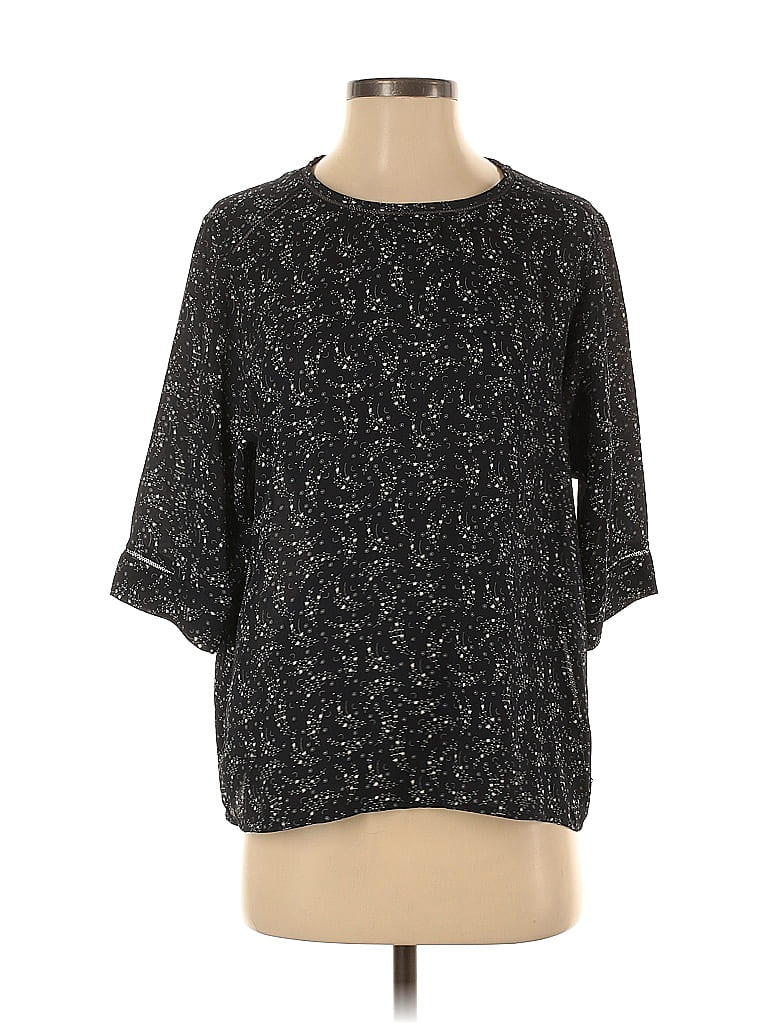 Scotch & Soda 100% Recycled Polyester Black 3/4 Sleeve Blouse Size P (petite) - photo 1