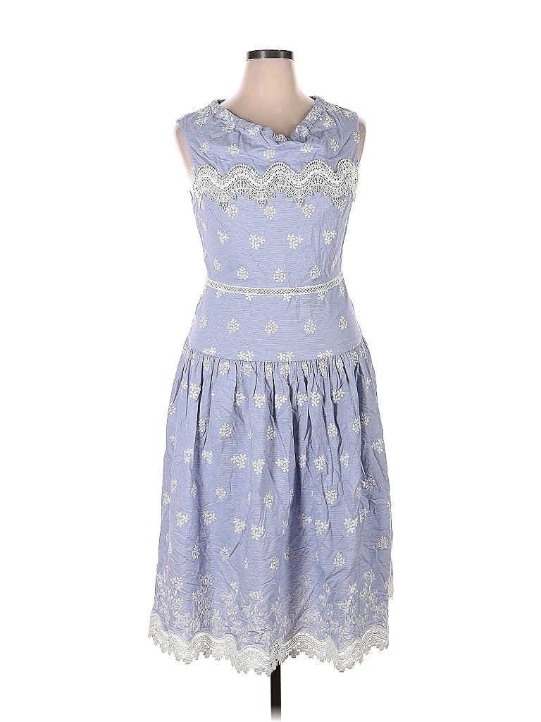 ML Monique Lhuillier Blue Casual Dress Size 14 - photo 1