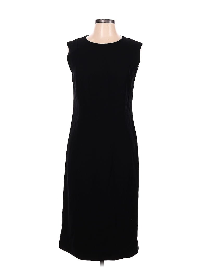 Doncaster Collection 100% Wool Solid Black Casual Dress Size 10 - photo 1