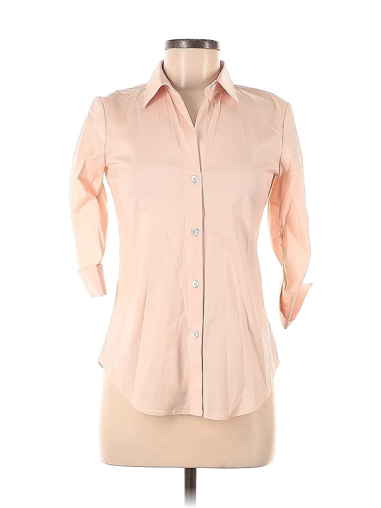 Theory 3/4 Sleeve Blouse In Pink