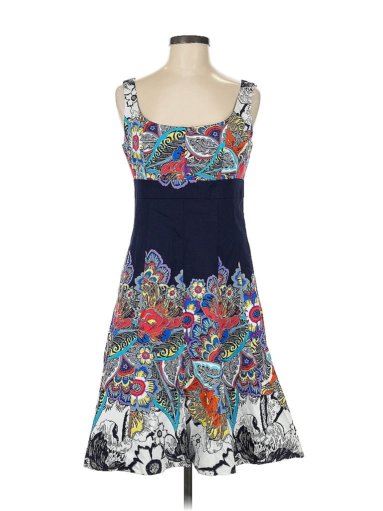 Nine West Paisley Blue Cocktail Dress Size 6 60 off ThredUp