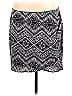 Express 100% Polyester Graphic Black Casual Skirt Size L - photo 1