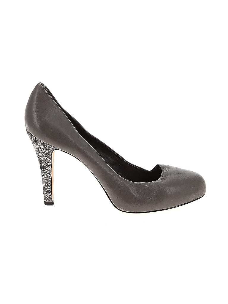 Saks Fifth Avenue Gray Heels Size 10 - photo 1
