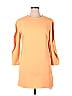 12th Tribe Solid Orange Casual Dress Size XL (estimated) - photo 1