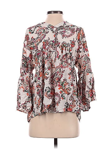 En Creme 3/4 Sleeve Blouse (view 2)