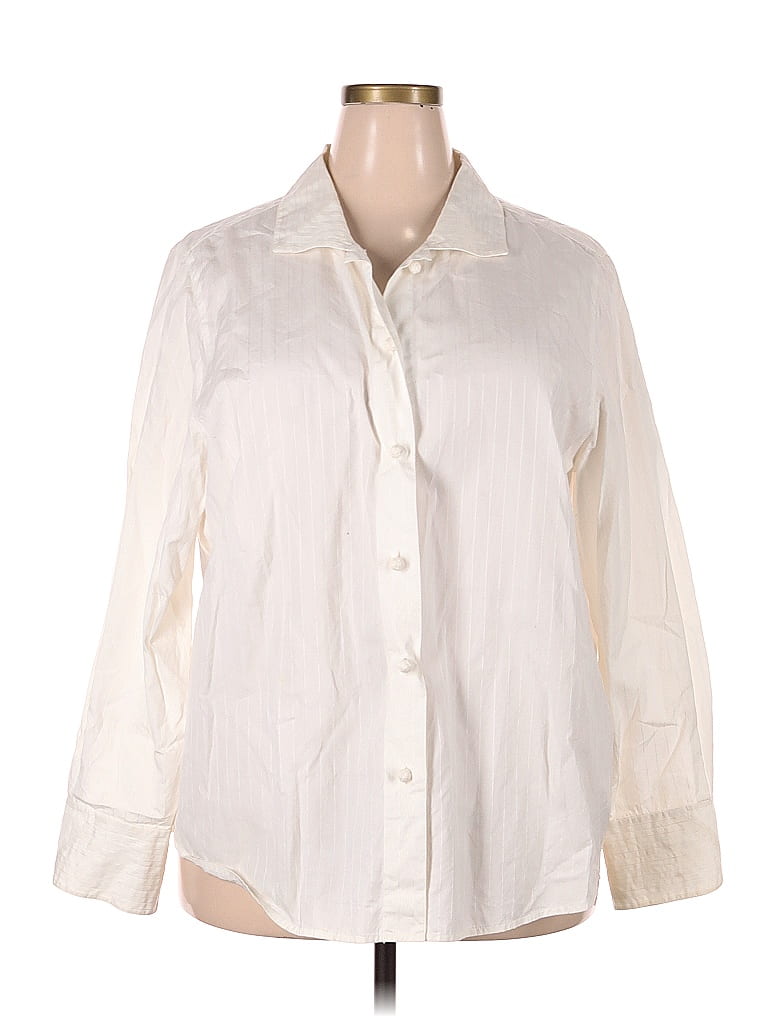Cotton 3/4 Sleeve Button Down