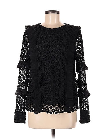 Aqua Long Sleeve Blouse (view 1)