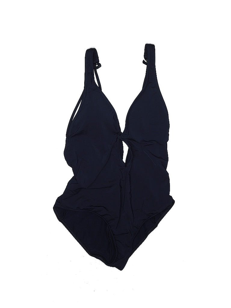JETS by Jessika Allen 6/10 swimsuit black white plunging one-piece sexy