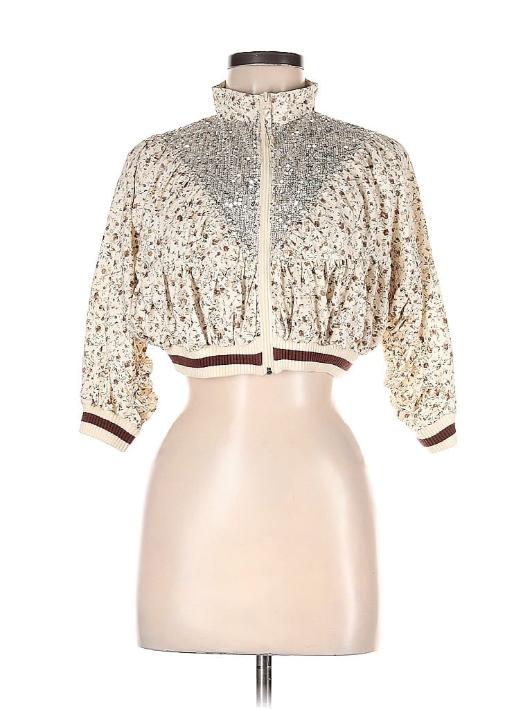 Mia Joy 100% Polyester Metallic Gold Jacket Size 7 - photo 1