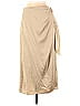 Club Monaco Tan Brown Satin Midi Skirt Size 4 - photo 1