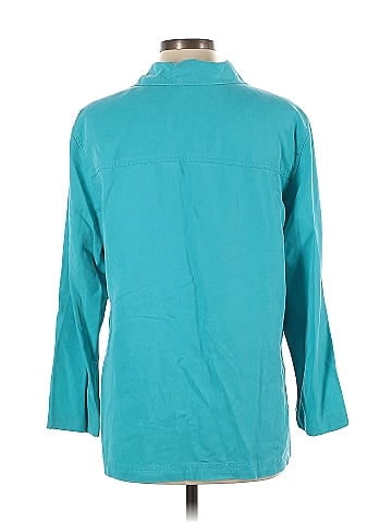 AKS by Amy K Su 3/4 Sleeve Button-Down Shirt (view 2)