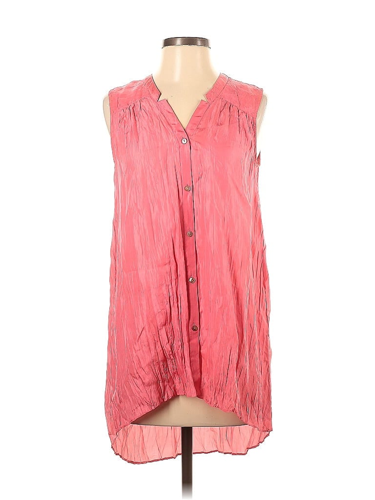 Click to view more detailed imagery on our partner's website Pre-owned Calypso St Barth Sleeveless Button Down Shirt In Pink