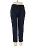 Zara Basic 100% Polyester Solid Blue Casual Pants Size XL - photo 2