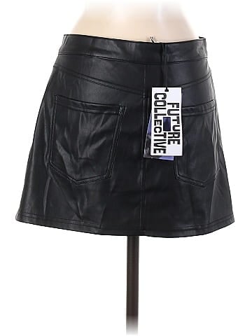Future Collective Faux Leather Skirt (view 2)