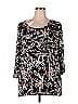 Halston Heritage Black 3/4 Sleeve T-Shirt Size 2X - photo 1