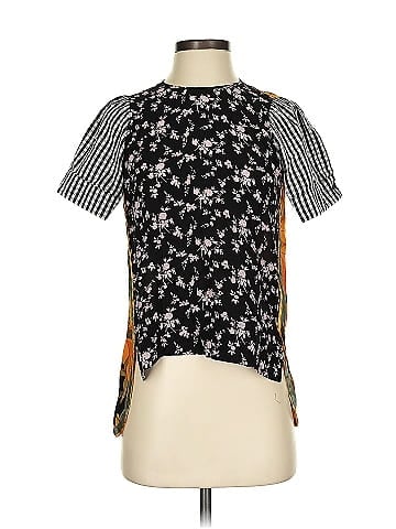 Gilmar Short Sleeve Silk Top (view 1)