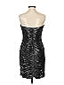 Cache Metallic Silver Cocktail Dress Size 8 - photo 2