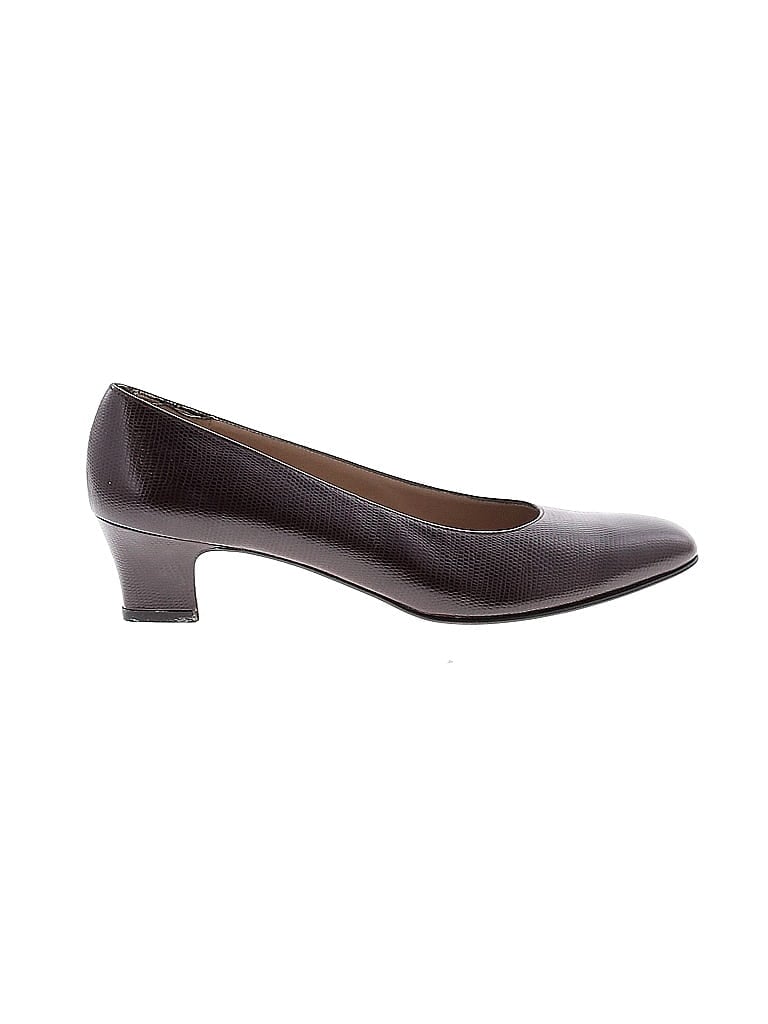 Salvatore Ferragamo 100% Leather Brown Lizard Embossed Pumps Size 9 - photo 1
