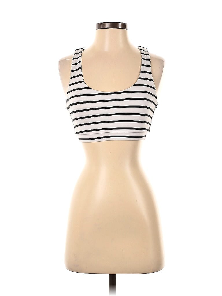 Pre-owned Strut This Tank Top Ivory Strapless Neckline Tops In White
