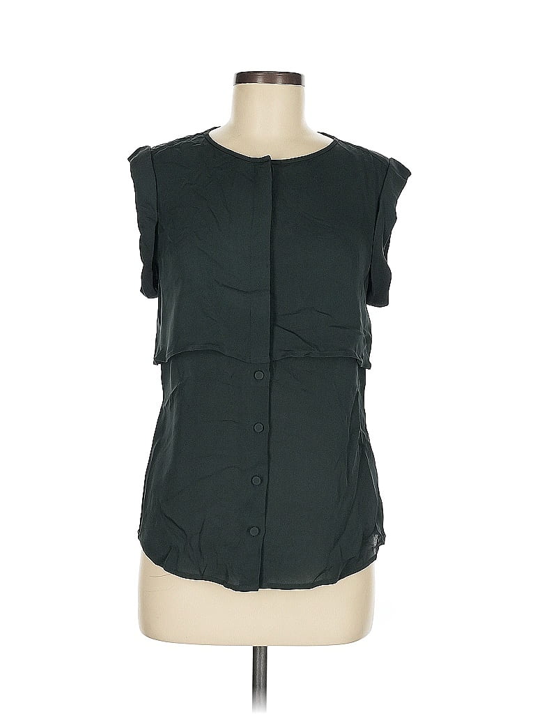 Curated visual reference: Fresh Look at Veronica Beard 100 Silk Green Sleeveless Silk Top Size 6