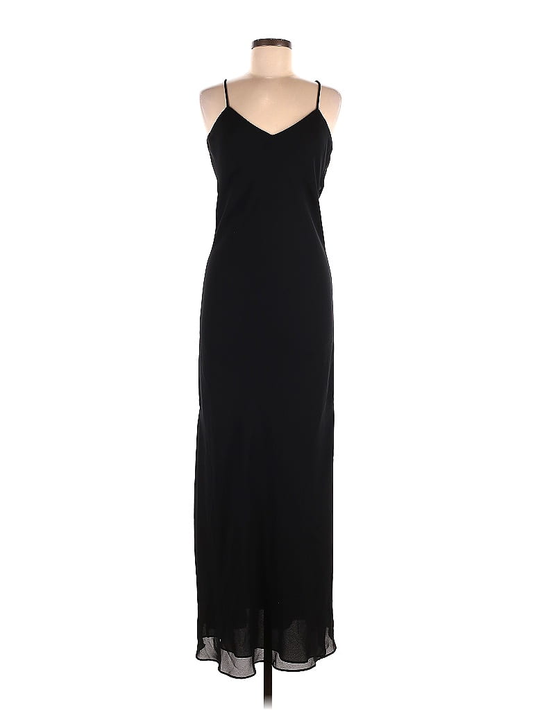 Betsy & Adam 100% Polyester Solid Black Casual Dress Size 9 - photo 1