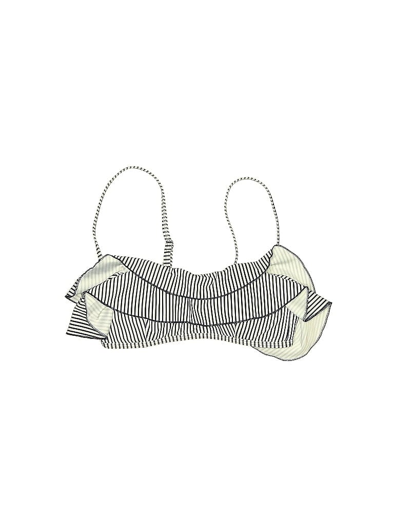aava Chevron-herringbone Ivory Swimsuit Top Size XS - photo 1