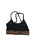 PilyQ Animal Print Black Swimsuit Top Size 12 - photo 2