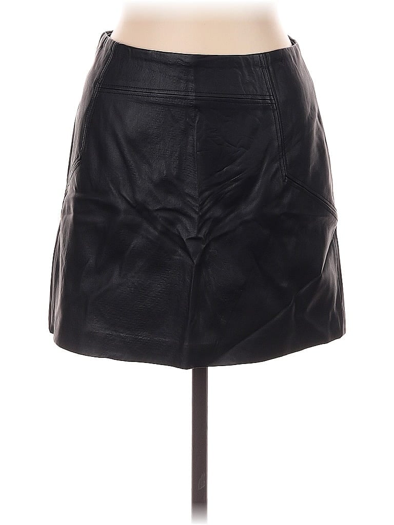 Pre-owned H&m Faux Leather Skirt