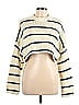 Edikted 100% Acrylic Stripes Ivory Pullover Sweater Size Med - Lg - photo 1