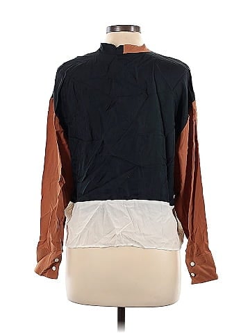 Alysi Long Sleeve Silk Top (view 2)