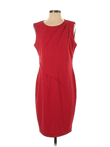 Red calvin klein dress deals