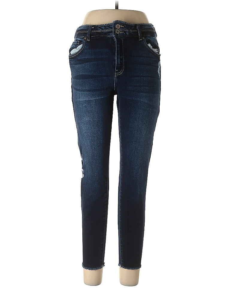 KanKan Jeans Solid Blue Jeans Size 13 - photo 1