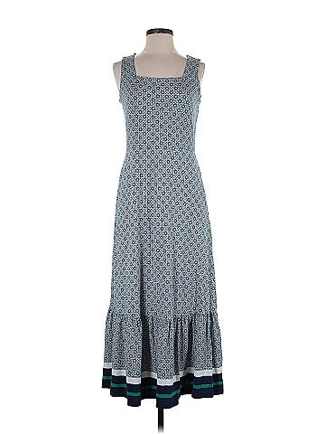 Lands End Polka Dots Blue Casual Dress Size S 71 off ThredUp