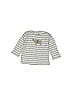 Child of Mine by Carter's 100% Cotton Stripes Gray 3/4 Sleeve T-Shirt Size Newborn - photo 1