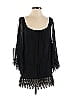 Tasha Polizzi Collection 100% Cotton Black 3/4 Sleeve Blouse Size S - photo 1